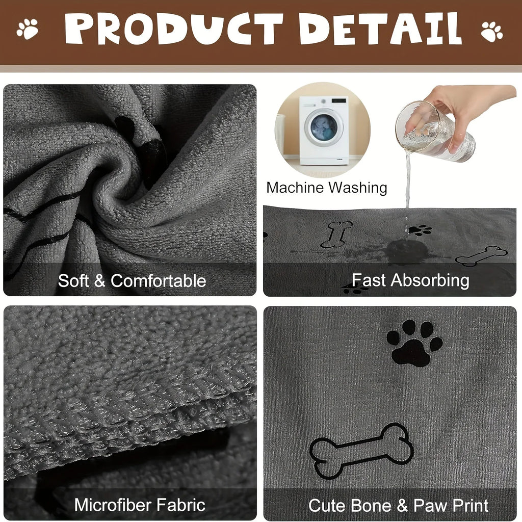 Premium Microfiber Pet Drying Towel
