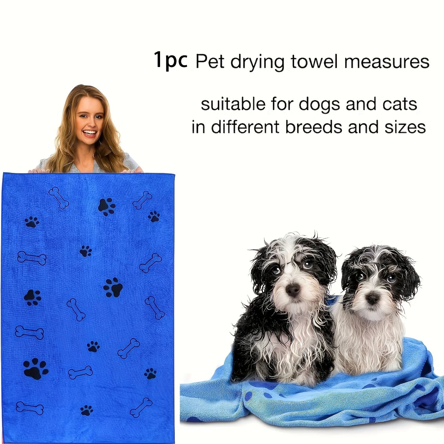 Premium Microfiber Pet Drying Towel